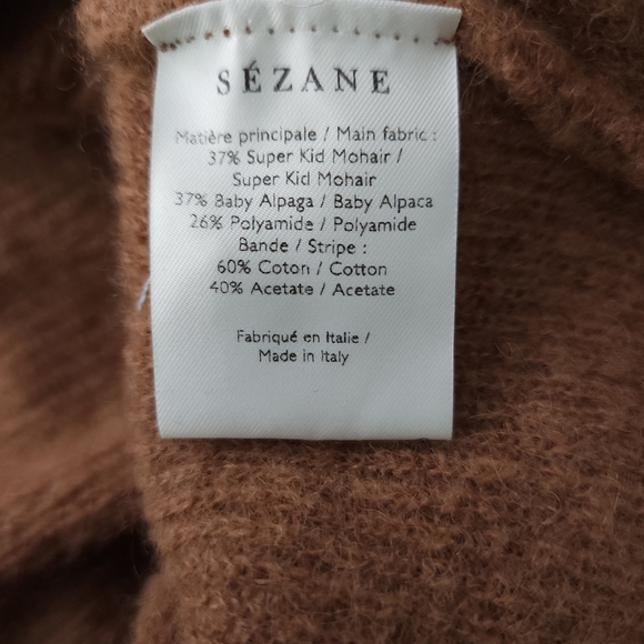 Sezane Gaspard Button Up Cardigan In Camel - Picture 6 of 10